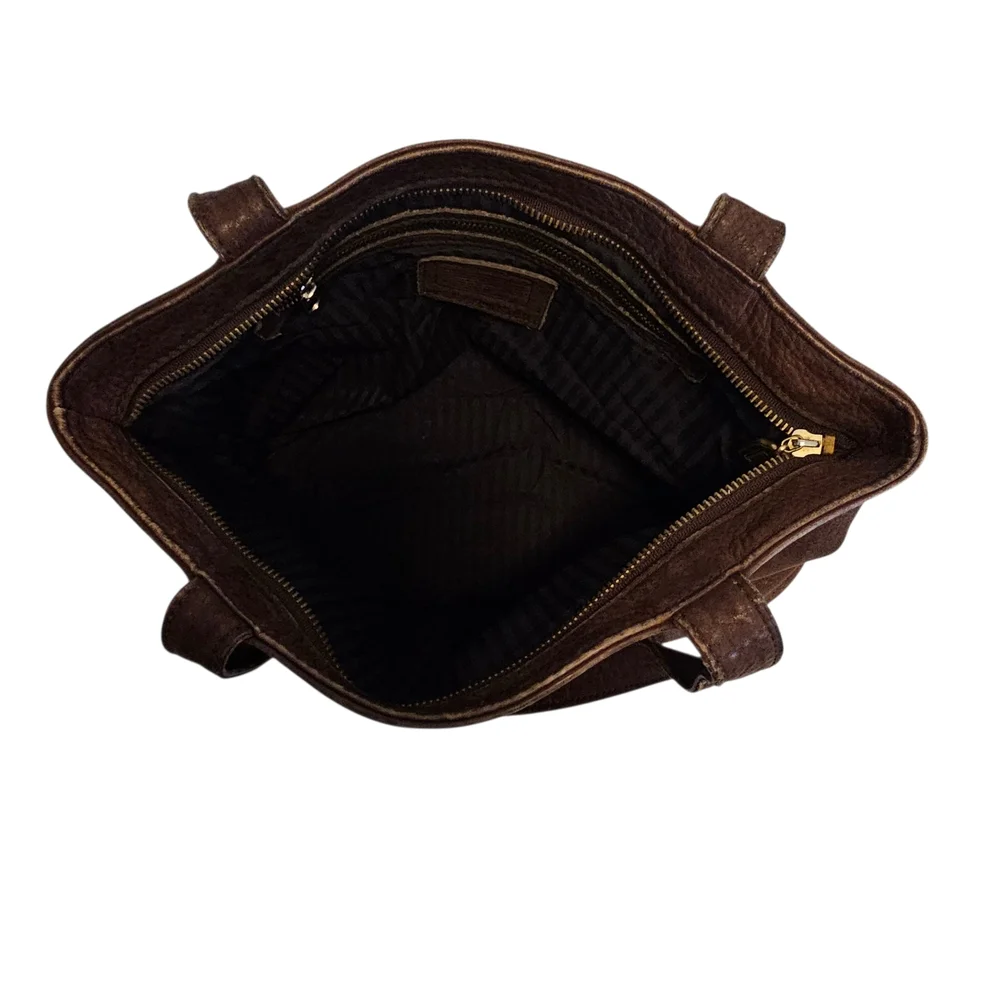 Vintage Coach Bag F5B-4942 Sonoma Tote Nubuck Leather Bag Brown - Picture 7 of 12